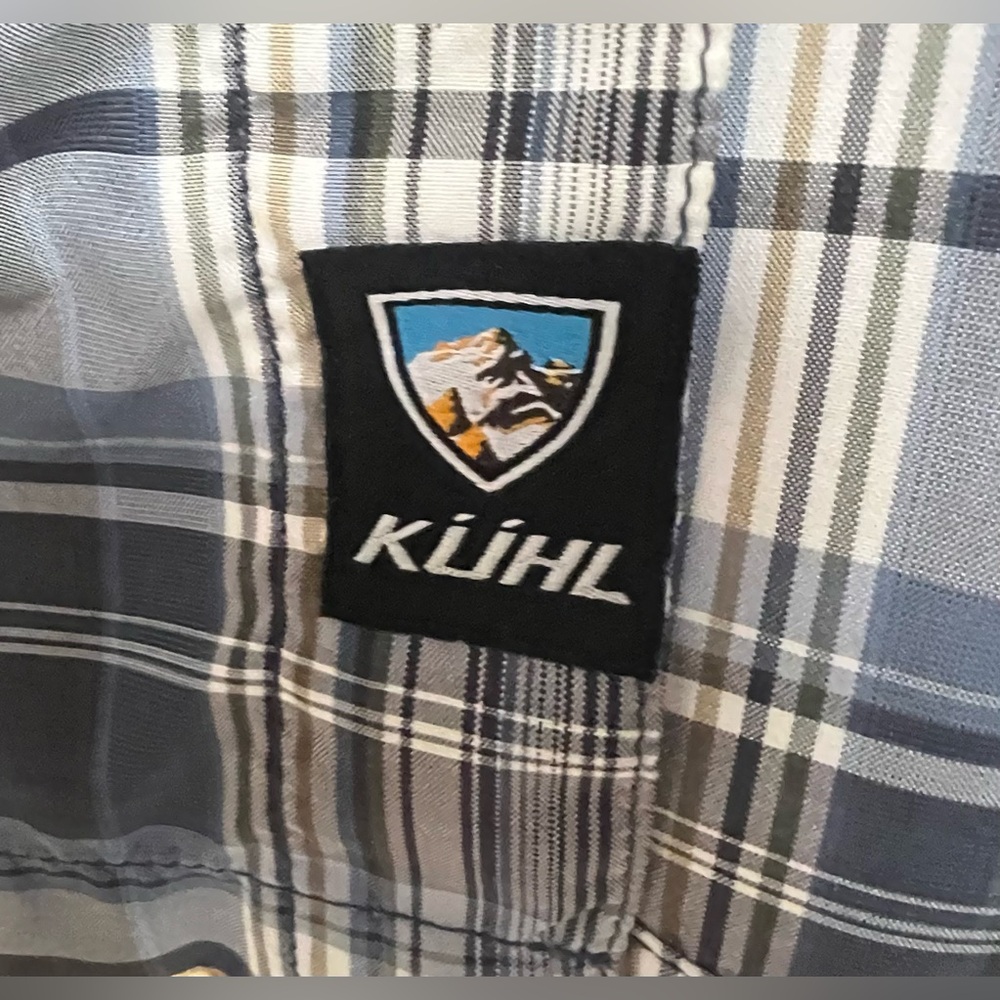 Kuhl - Size: Large, Men's Gray/Blue Plaid Shirt - Picture 5 of 6